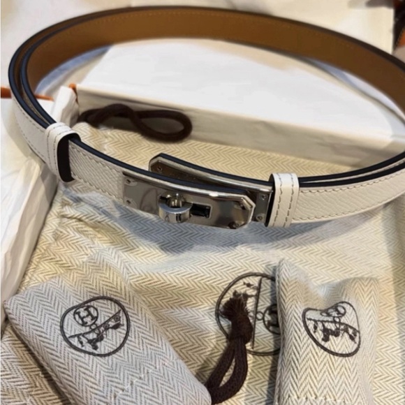 Hermes Epsom Kelly 18 belt white blanc authentic brand new - Picture 3 of 9